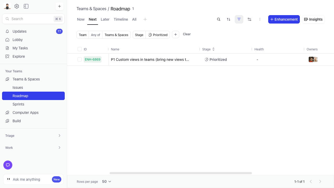 Roadmap Next